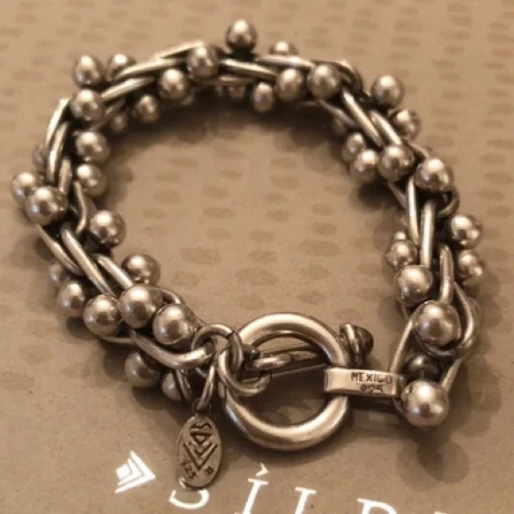 Iconic Silpada Sterling Silver DNA Toggle Clasp Bracelet B0523 - Picture 12 of 14